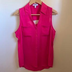 Limited Express The Portofino Shirt, bright pink, size M